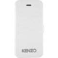 Кожаный чехол книжка Kenzo для iPhone 5/5S/SE под кожу крокодила (белый) Croco Folio Blanc KZCROCOFOLIOIP5SB