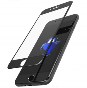 Купить Защитное 2,5D стекло Litu Glossy для iPhone 7 Plus / 7+ с черной рамкой 0,26 мм, Black