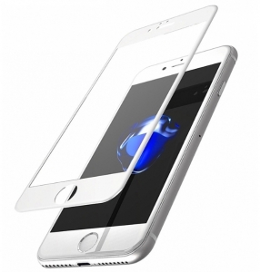 Купить Защитное 2,5D стекло Litu Glossy для iPhone 7 Plus / 7+ с белой рамкой 0,26 мм, Black