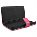 Кожаный чехол книжка с горизонтальным флипом для iPhone 5 / 5S под крокодила (magenta)