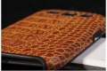 Кожаный чехол накладка Kalaideng Faceplate Croco для Samsung Galaxy S3 под кожу крокодила (коричневый)