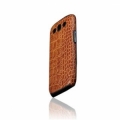 Кожаный чехол накладка Kalaideng Faceplate Croco для Samsung Galaxy S3 под кожу крокодила (коричневый)