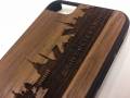 Деревянный чехол JustWood для iPhone 5 / 5S / SE (светлое дерево), с видами Санкт-Петербурга