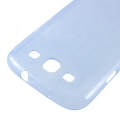 Пластиковый тонкий чехол накладка Samsung Ultra Slim cover для Samsung Galaxy S3 S III (голубой) - оригинальный