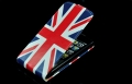 Кожаный чехол блокнот для iPhone 5 / 5S с флагом Англии UK flag