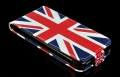 Кожаный чехол блокнот для iPhone 5 / 5S с флагом Англии UK flag