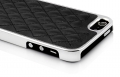 Чехол с кожаной накладкой Diamond для iPhone 5 / 5S (черный)