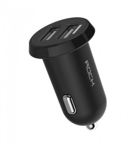 Купить автозарядку Rock 2.4A Ditor Car Charger 2 USB для смартфонов и планшетов, Black (RCC0108)