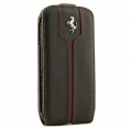 Кожаный чехол с флипом для Samsung Galaxy S4 Ferrari Montecarlo Flip Black (FEMTFLS4BL)