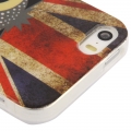 Гелевый чехол для iPhone SE / 5S / 5 с флагом UK ретро стиль London flag с совой