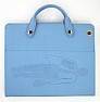 Кожаный чехол сумка с ручками для iPad 2/3/4 "Smart Zone" портфель (синий)
