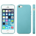 Чехол в стиле Apple case Official Design для iPhone 5 / 5S / SE голубой