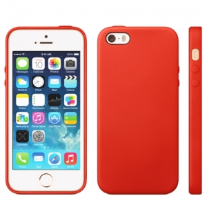 Купить чехол в стиле Apple case Official Design для iPhone 5 / 5S / SE красный в интернет магазине