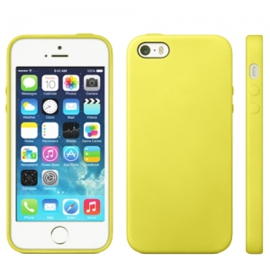 Купить чехол в стиле Apple case Official Design для iPhone 5 / 5S / SE желтый в интернет магазине