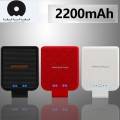 Портативный внешний аккумулятор WUW 2200 mAh с разъемом 8 pin для iPhone 5 / 5C / 5S / SE / 6 / 6S / 6 Plus / 6S Plus / 7 / 7 Plus (белый)