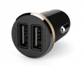 Автозарядка с 2 USB портами LDNIO 2100 mA Black/Gold (DL-C22)